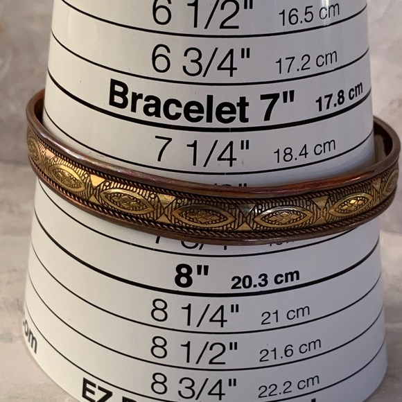 Copper and Brass Cuff Bracelet - Picture 4 of 6